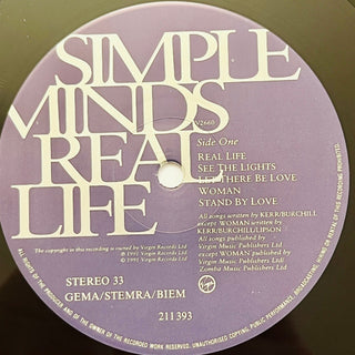 Simple Minds ‎– Real Life LP mit OIS (VG+) - schallplattenparadis