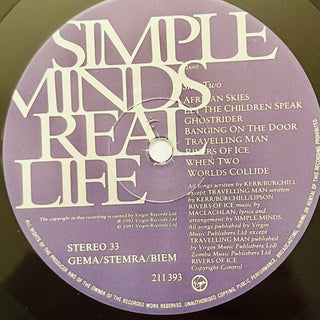 Simple Minds ‎– Real Life LP mit OIS (VG+) - schallplattenparadis