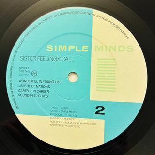 Simple Minds ‎– Sister Feelings Call LP (NM) - schallplattenparadis
