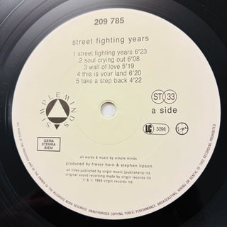 Simple Minds – Street Fighting Years LP (NM) - schallplattenparadis