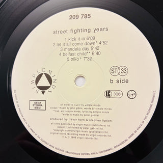 Simple Minds – Street Fighting Years LP (NM) - schallplattenparadis