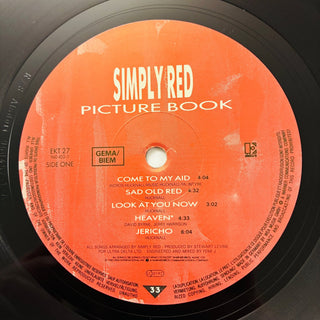 Simply Red – Picture Book LP mit OIS (NM) - schallplattenparadis