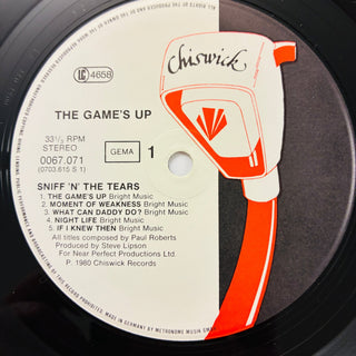 Sniff 'n' The Tears – The Game's Up LP (NM) - schallplattenparadis