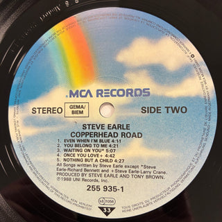 Steve Earle ‎– Copperhead Road LP (NM) - schallplattenparadis