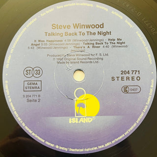 Steve Winwood – Talking Back To The Night LP (VG+) - schallplattenparadis