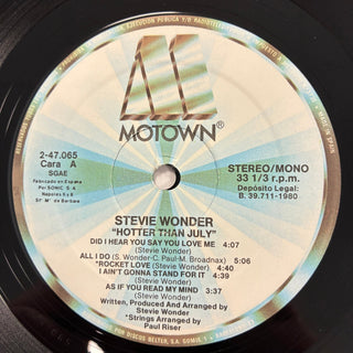 Stevie Wonder ‎– Hotter Than July LP (NM) - schallplattenparadis