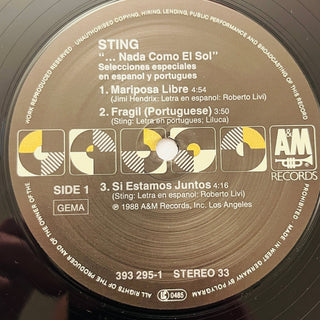 Sting – ...Nada Como El Sol (Selecciones Especiales En Espanol Y Portugues) LP (NM) - schallplattenparadis