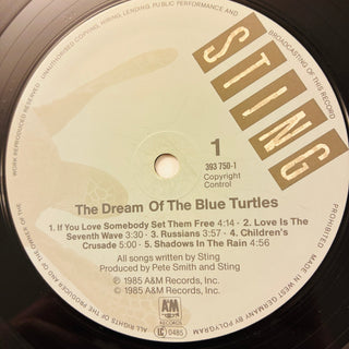 Sting ‎– The Dream Of The Blue Turtles LP mit OIS (NM) - schallplattenparadis