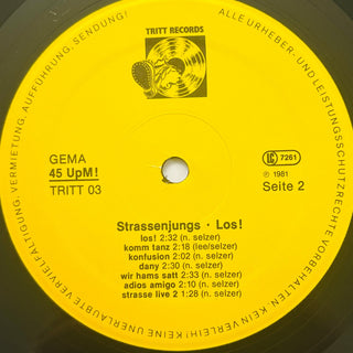 Strassenjungs ‎– Los! - 45 RPM - LP (VG+) - schallplattenparadis