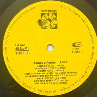 Strassenjungs ‎– Los! - 45 RPM - LP (VG+) - schallplattenparadis