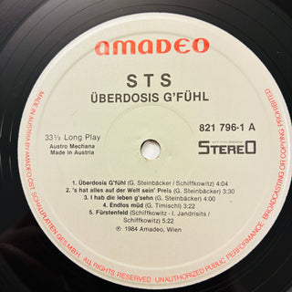 STS ‎– Überdosis G'fühl LP mit OIS (NM) - schallplattenparadis