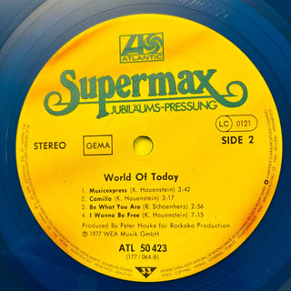 Supermax – World Of Today - Blue Vinyl - LP (VG+) - schallplattenparadis