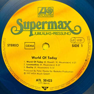 Supermax – World Of Today - Blue Vinyl - LP (VG+) - schallplattenparadis