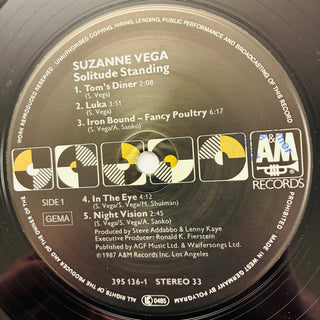 Suzanne Vega ‎– Solitude Standing LP mit OIS und Beiblatt (NM) - schallplattenparadis