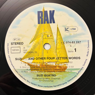 Suzi Quatro ‎– Suzi... And Other Four Letter Words LP (VG+) - schallplattenparadis