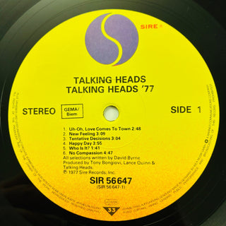 Talking Heads – Talking Heads: 77 LP mit OIS (NM) - schallplattenparadis