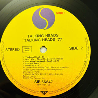Talking Heads – Talking Heads: 77 LP mit OIS (NM) - schallplattenparadis