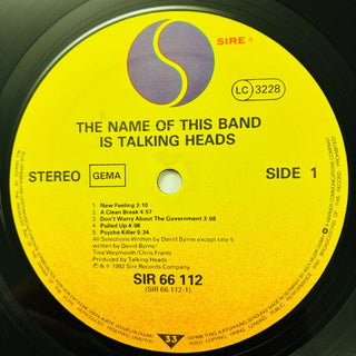 Talking Heads – The Name Of This Band Is Talking Heads Doppel LP (NM) - schallplattenparadis