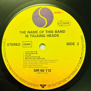 Talking Heads – The Name Of This Band Is Talking Heads Doppel LP (NM) - schallplattenparadis