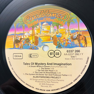 The Alan Parsons Project ‎– Tales Of Mystery And Imagination LP (NM) - schallplattenparadis