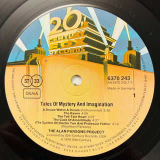 The Alan Parsons Project ‎– Tales Of Mystery And Imagination LP (VG+) - schallplattenparadis