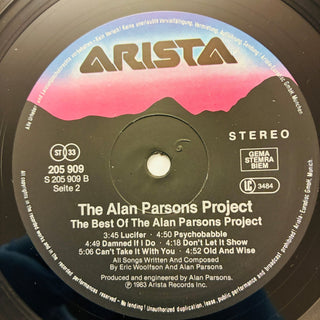 The Alan Parsons Project – The Best Of The Alan Parsons Project LP (NM) - schallplattenparadis