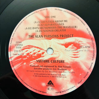 The Alan Parsons Project ‎– Vulture Culture LP mit OIS (VG+) - schallplattenparadis