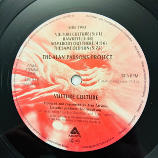 The Alan Parsons Project ‎– Vulture Culture LP mit OIS (VG+) - schallplattenparadis