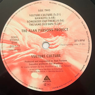 The Alan Parsons Project ‎– Vulture Culture LP mit OIS (VG+) - schallplattenparadis