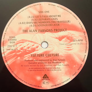 The Alan Parsons Project ‎– Vulture Culture LP mit OIS (VG+) - schallplattenparadis