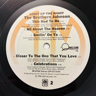 The Brothers Johnson ‎– Light Up The Night LP (VG+) - schallplattenparadis