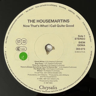 The Housemartins ‎– Now That's What I Call Quite Good LP (VG+) - schallplattenparadis