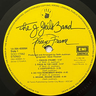 The J. Geils Band ‎– Freeze - Frame LP mit OIS (VG+) - schallplattenparadis