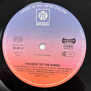 The Kinks ‎– The Best Of The Kinks LP (NM) - schallplattenparadis