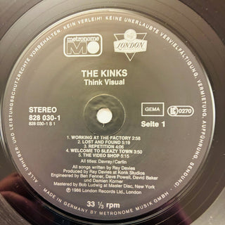The Kinks ‎– Think Visual LP mit OIS (NM) - schallplattenparadis