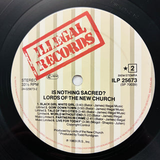 The Lords Of The New Church ‎– Is Nothing Sacred? LP mit OIS (VG+) - schallplattenparadis