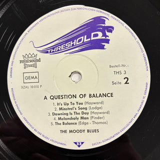 The Moody Blues ‎– A Question Of Balance LP mit Beiblatt (VG+) - schallplattenparadis