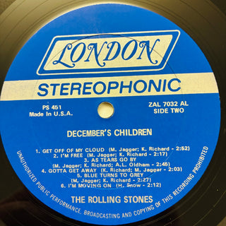 The Rolling Stones ‎– December's Children (And Everybody's) LP (NM) - schallplattenparadis