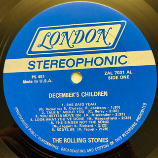 The Rolling Stones ‎– December's Children (And Everybody's) LP (NM) - schallplattenparadis