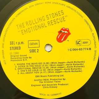 The Rolling Stones ‎– Emotional Rescue LP mit OIS und Poster (NM) - schallplattenparadis