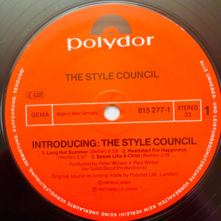 The Style Council ‎– Introducing: The Style Council LP (NM) - schallplattenparadis