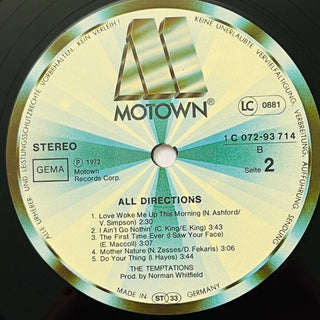 The Temptations ‎– All Directions LP (NM) - schallplattenparadis