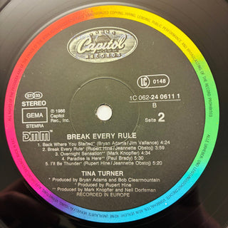 Tina Turner ‎– Break Every Rule LP mit OIS (VG+) - schallplattenparadis