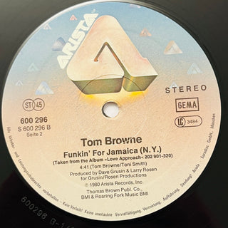 Tom Browne ‎– Thighs High (Grip Your Hips And Move) / Funkin' For Jamaica (N.Y.) Maxi - Single (NM) - schallplattenparadis