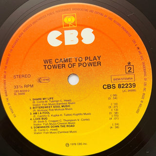 Tower Of Power ‎– We Came To Play LP mit OIS (NM) - schallplattenparadis