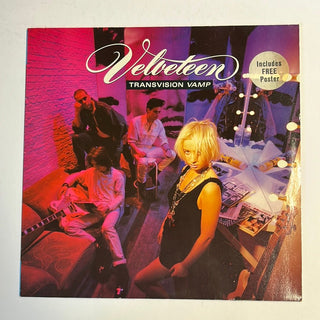Transvision Vamp ‎– Velveteen LP mit OIS und Poster (NM) - schallplattenparadis