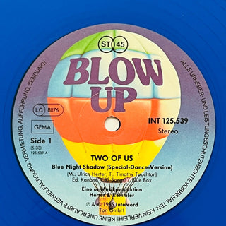 Two Of Us ‎– Blue Night Shadow Maxi - Single - Blue Transparent Vinyl (NM) - schallplattenparadis