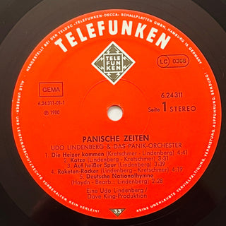 Udo Lindenberg ‎– Panische Zeiten LP mit OIS und Beiblatt (VG+) - schallplattenparadis