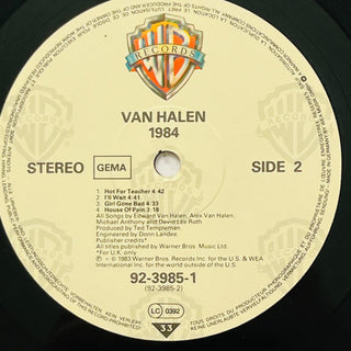 Van Halen ‎– 1984 LP mit OIS (NM) - schallplattenparadis