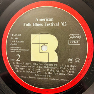 Various ‎– American Folk Blues Festival '62 LP (VG+) - schallplattenparadis